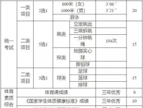 中考体育成绩标准详解，如何科学测评与提升